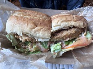 mushroom po'boy at 73 Farm - Pop Up in Washington