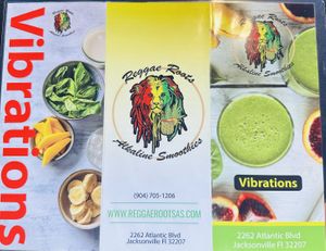 Menu   at Reggae Roots Alkaline Smoothie Juice & Tea Bar in Jacksonville