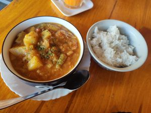 Potato and Eggplant Curry at Salween River Restaurant in Mae Hong Son