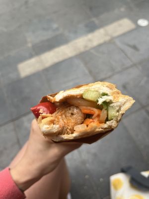 Seitan and grilled vegetables  at Banh Mi Vegan in Hanoi