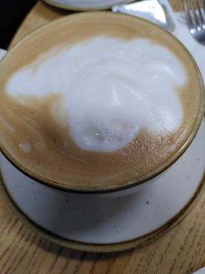 Decaf coconut latte (September 2024) at Tesco Cafe in Aberystwyth