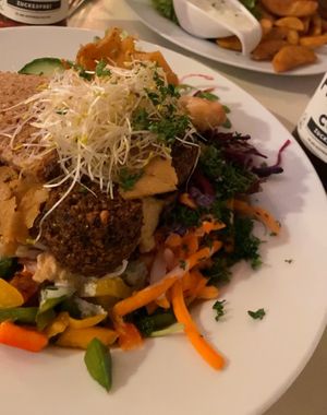 Very tasty vegan dish: ”Krawummel Teller“ :)) at Krawummel in Muenster