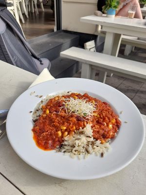 Chili sin carne at Krawummel in Muenster