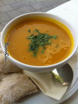 Bio-Kürbissuppe at Krawummel in Muenster