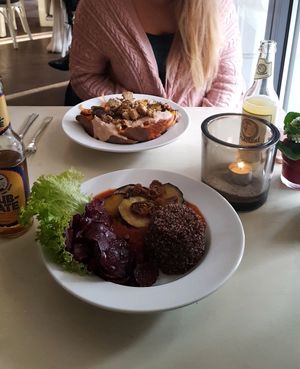 Tagesmenü und die Ofensüßkartoffel at Krawummel in Muenster