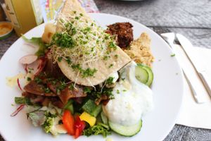 Vegan dish of the day at Krawummel in Muenster