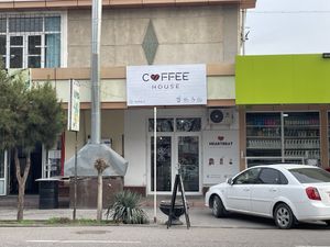 This is the new sign    at Heartbeat Coffee Shop in Tashkent
