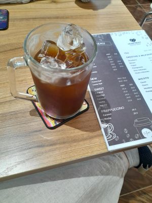 Ice Americano at Heartbeat Coffee Shop in Tashkent