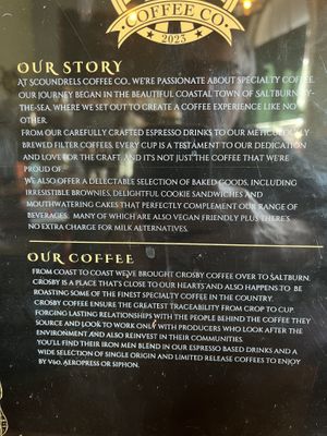   at Scoundrels Coffee Co in Saltburn-by-the-sea