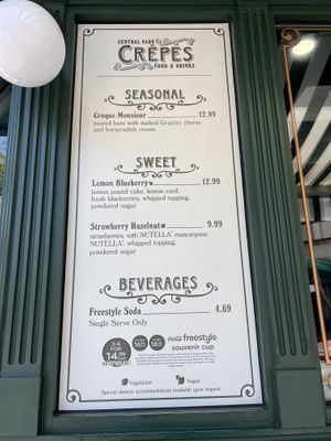   at Universal Studios - Central Park Crepes in Orlando