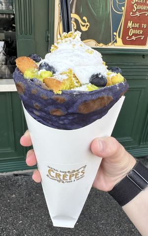 Lemon Blueberry  #Veganuary at Universal Studios - Central Park Crepes in Orlando