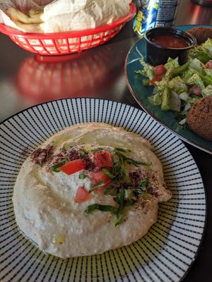 Side of hummus at Chicago Grill in Appleton