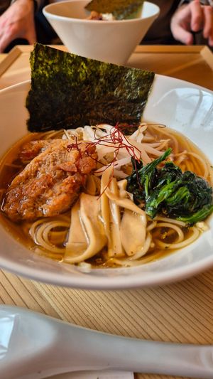 Vegan ramen at Cafe Tea Terrace in Kyoto