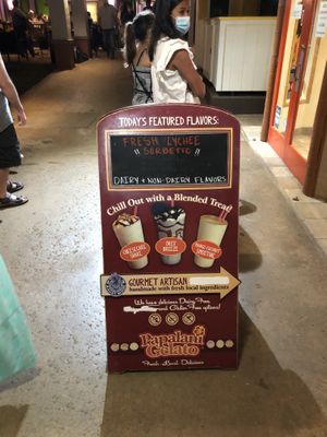 Half the selection is non dairy at Papalani Gelato in Koloa