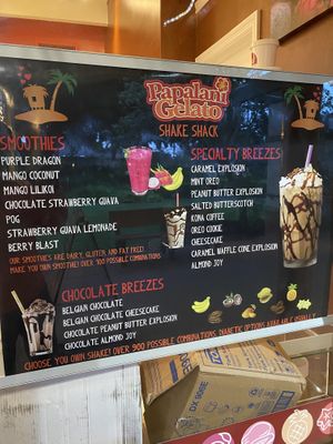 Frozen drinks  at Papalani Gelato in Koloa