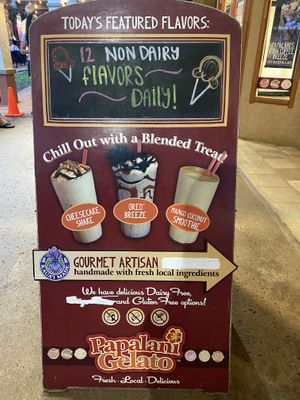 Signage  at Papalani Gelato in Koloa