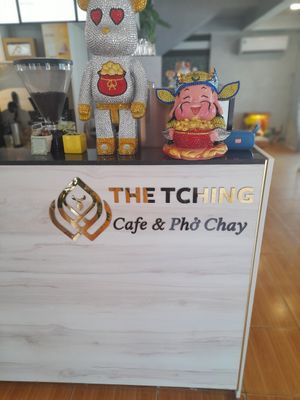 Sign at THE TCHING - Phở Chay & Coffee in Ho Chi Minh City
