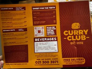   at Curry Club - Cape Town in Cape Town