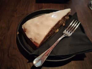 Carrot cake at Aufzug Café in Vienna