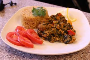 vegetarian/vegan Jollof at Taste of West Africa in Fayetteville