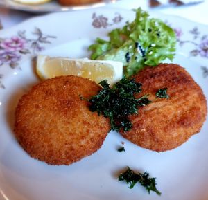 Cheese croquettes as an appetizer at Bistro MaReine in Deinze