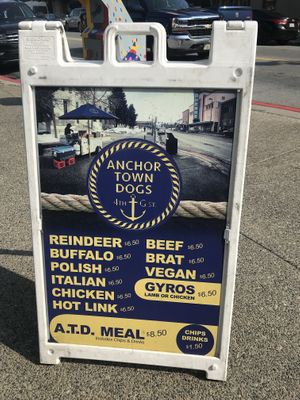 Menu at Anchor Town Dogs - Food Cart in Anchorage