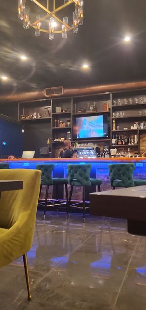 Making my cappuccino at Cloud Parlor Speakeasy Cafe in Cocoa Beach