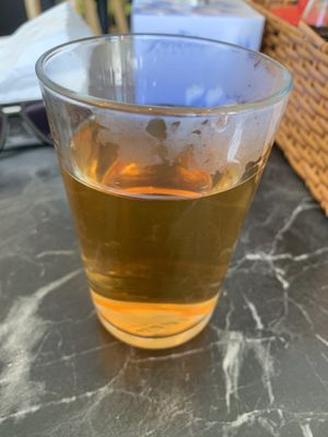 Complimentary green tea    at Saigon Sisters in Thomastown