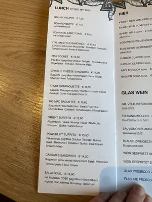 menu january 2025  at 42 Karat in Bramberg Am Wildkogel