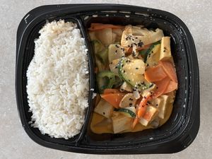 Tofu curry with rice  at Pho King in Poprad