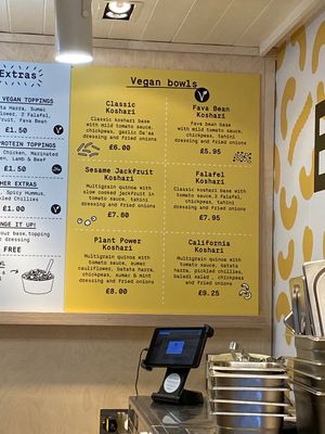 Mainly vegan restaurant   at Koshari Street in London