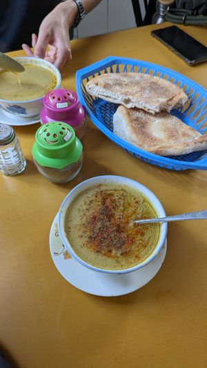 Bissara soup at Baissara Ansara in Chefchaouen