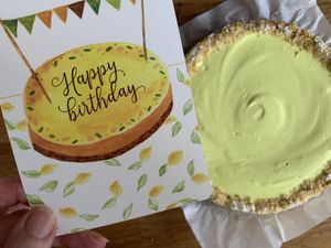 Citroen cheesecake  at Home Bakery Suus in Tervuren