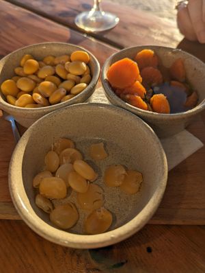 Lupini and algarvian carrots #Veganuary at Água Salgada in Sagres
