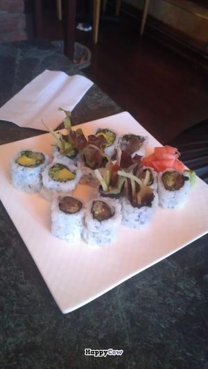 Vegan sushi at The B-Well Sushi and Cafe in Halifax