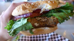 vegan burger at Maswick Cafeteria in Grand Canyon Village