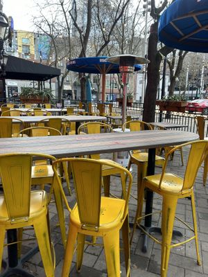 Outdoor seating  #Veganuary at Beach Hut Deli & Tap Room by DOCO in Sacramento