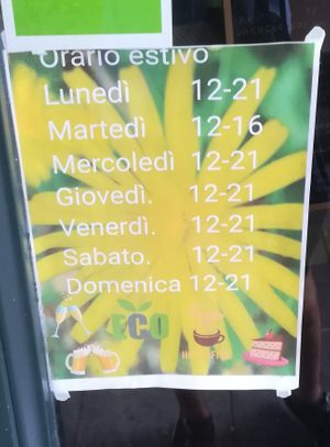 Opening hours at Nanda's in Lucca