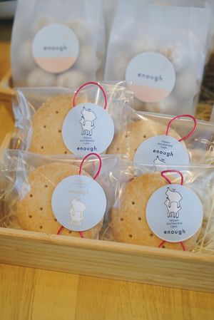 Rice flour cookies  at Cafe Enough カフェ イナフ in Shizuoka