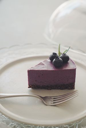 Blueberry raw cake at Cafe Enough カフェ イナフ in Shizuoka