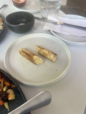 The extra tempeh pieces that they gave me  at Shaka  in Ao Nang