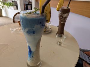 Coconut cloud (left), cocoa dream smoothie at Shaka  in Ao Nang