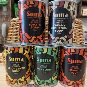 🍲 Our yummy Suma Wholefoods soup selection! From comforting tomato soup to creamy mushroom, spicy lentil, and pea delights, there's something to satisfy every craving. 🌿✨  at Demeter Health in Sandbach