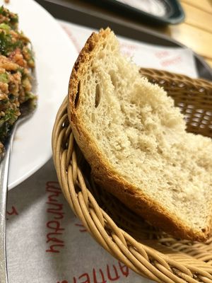 Fresh bread with a crispy crust at Road Police of the Republic of Armenia Cafeteria in Yerevan