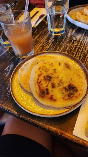 Una de frijol y ongo, una de ayote at Salvatoria Kitchen & Bar in Queens