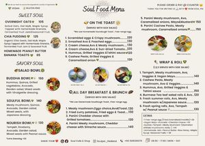 Menu at Soul Café & Shop in Pai