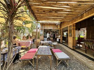 Outdoor seating area  at Soul Café & Shop in Pai