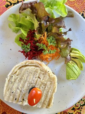 Panini meaty mushroom (150 THB)  at Soul Café & Shop in Pai