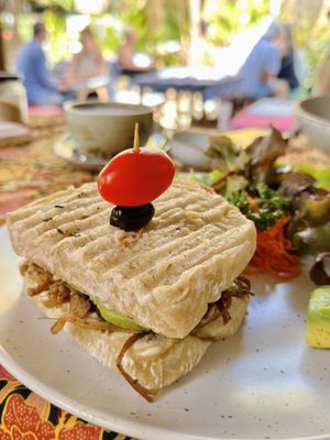 Panini meaty mushroom (150 THB)  at Soul Café & Shop in Pai