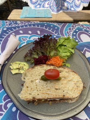 Meaty mushroom (?) toastie  at Soul Café & Shop in Pai